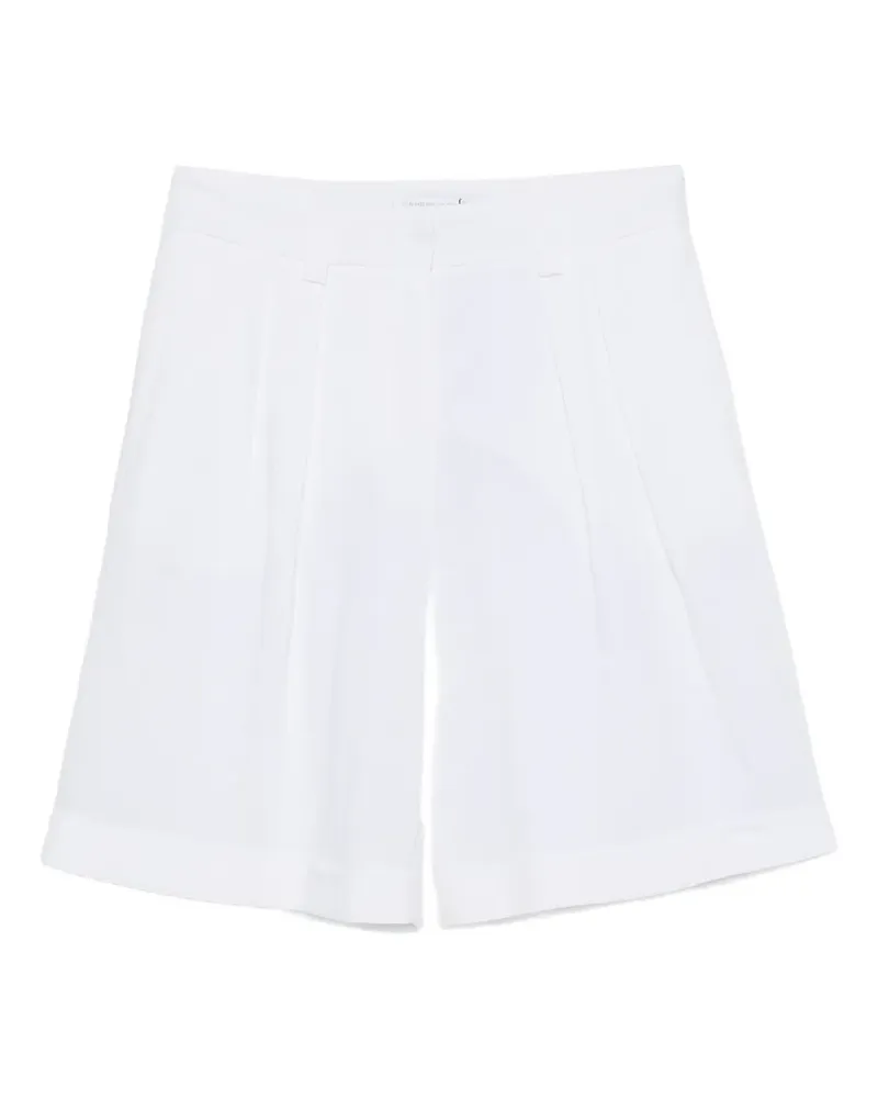 CENERE GB pleated turn-up shorts - Weiß Weiß