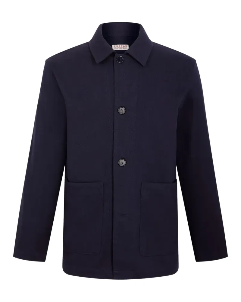 FURSAC button-up patch-pocket overshirt - Blau Blau