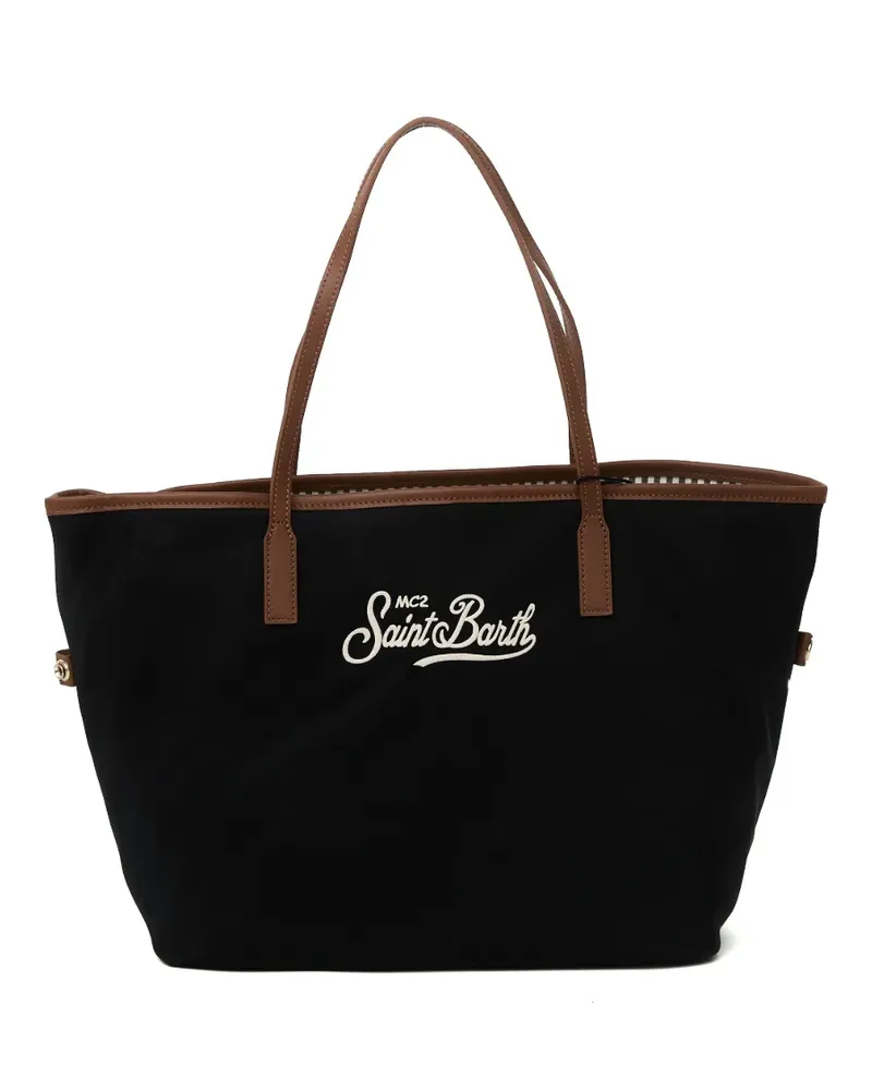 MC2 Saint Barth City Bag logo-embroidered tote bag - Schwarz Schwarz