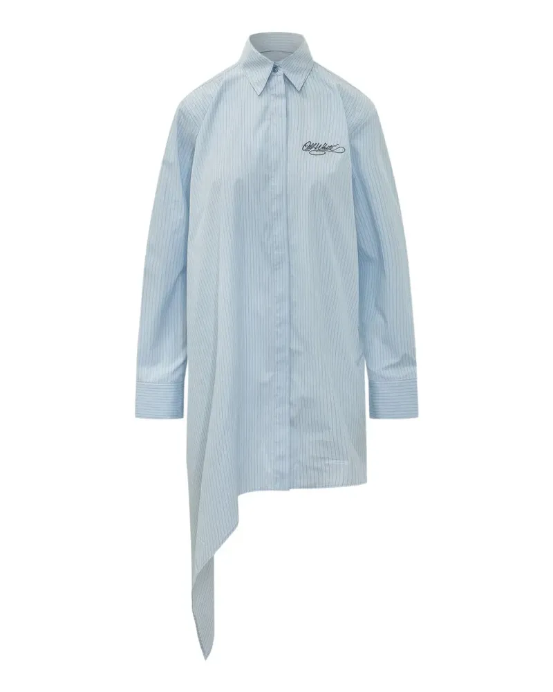 OFF-WHITE Asymmetrisches Hemdkleid - Blau Blau