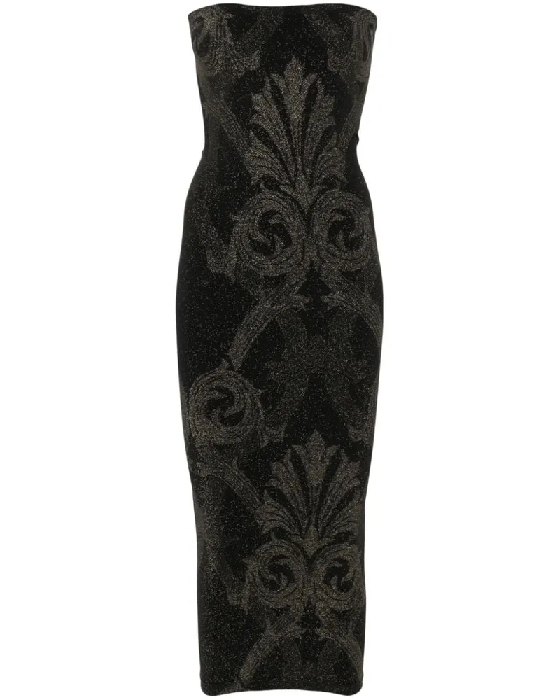 Wolford x ETRO metallisches Jacquard-Midikleid - Schwarz Schwarz