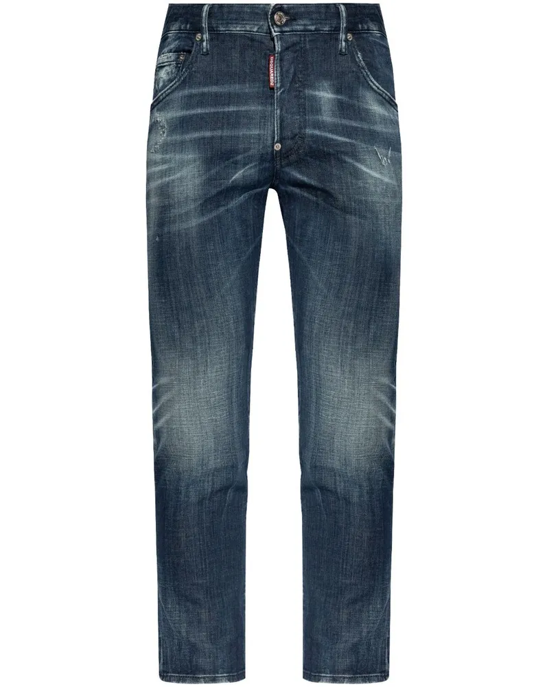 Dsquared2 Skinny-Jeans mit Tragefalten - Blau Blau