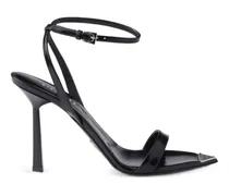 Sandalen aus gebürstetem Leder - Schwarz