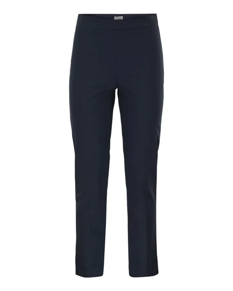 Brunello Cucinelli belt-loops cropped trousers - Blau Blau