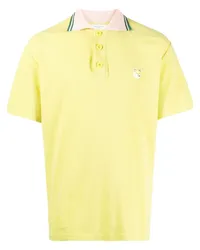 Kitsuné Poloshirt mit Logo-Patch Gelb