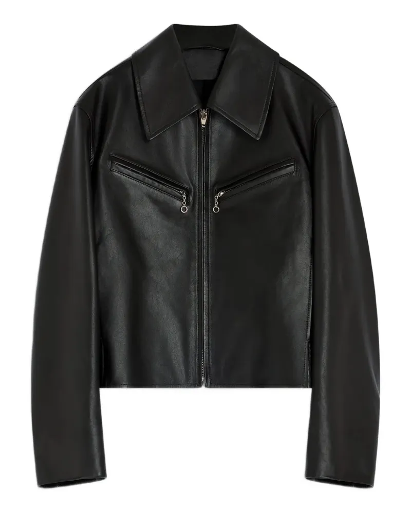Christophe Lemaire Lederjacke mit Reißverschluss - Braun Braun