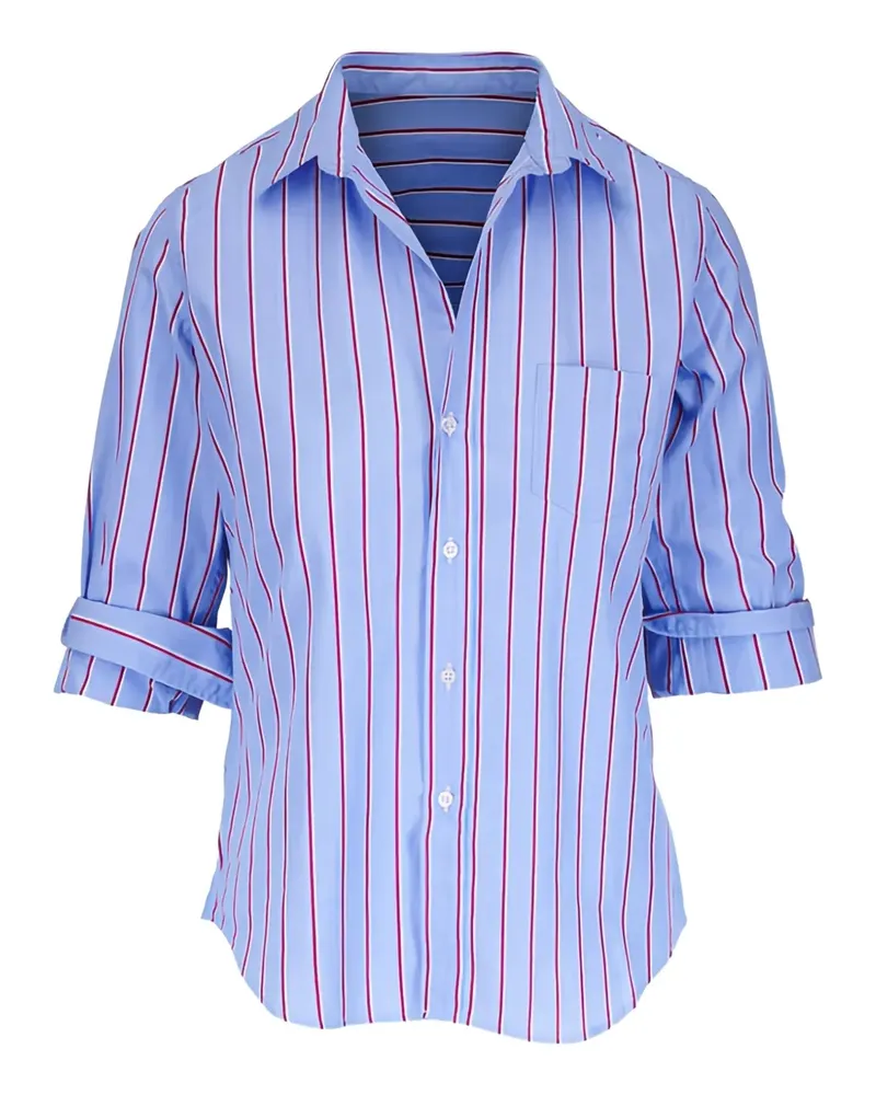 Frank & Eileen Gestreifte Barry Bluse - Blau Blau