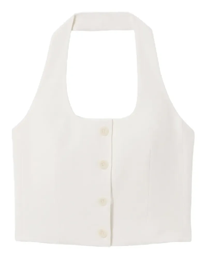 Claudie Pierlot halterneck button-up waistcoat - Weiß Weiß