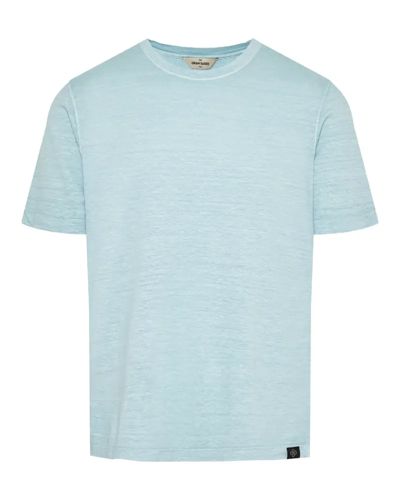 Gran Sasso T-Shirt mit seitlichem Schlitz - Blau Blau