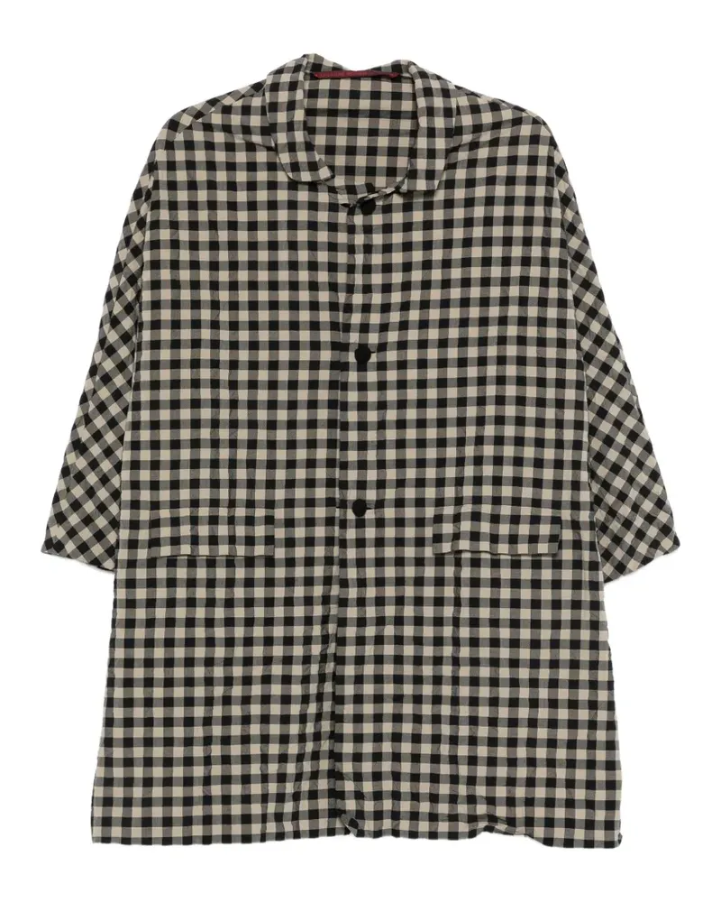 Daniela Gregis Karierter Mantel - Schwarz Schwarz