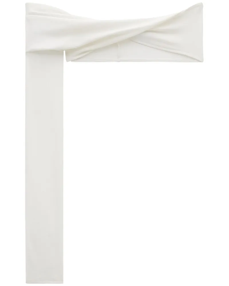 Courrèges One-Shoulder-Top mit Knotendetail - Weiß Weiß