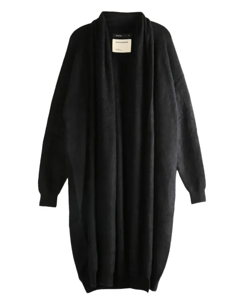 Frenckenberger shawl-collar long cardigan - Schwarz Schwarz