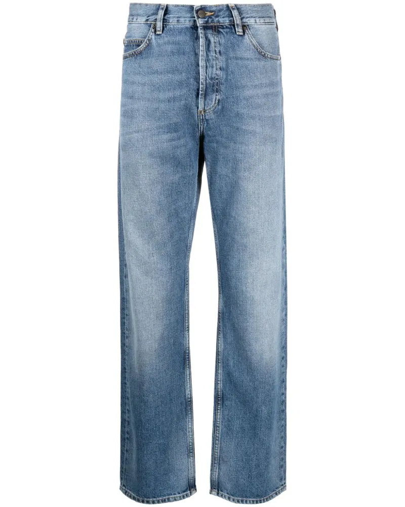 Carhartt WIP Halbhohe Straight-Leg-Jeans - Blau Blau