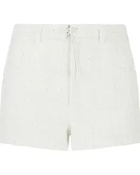 GCDS Tweed-Shorts mit Pailletten Weiß