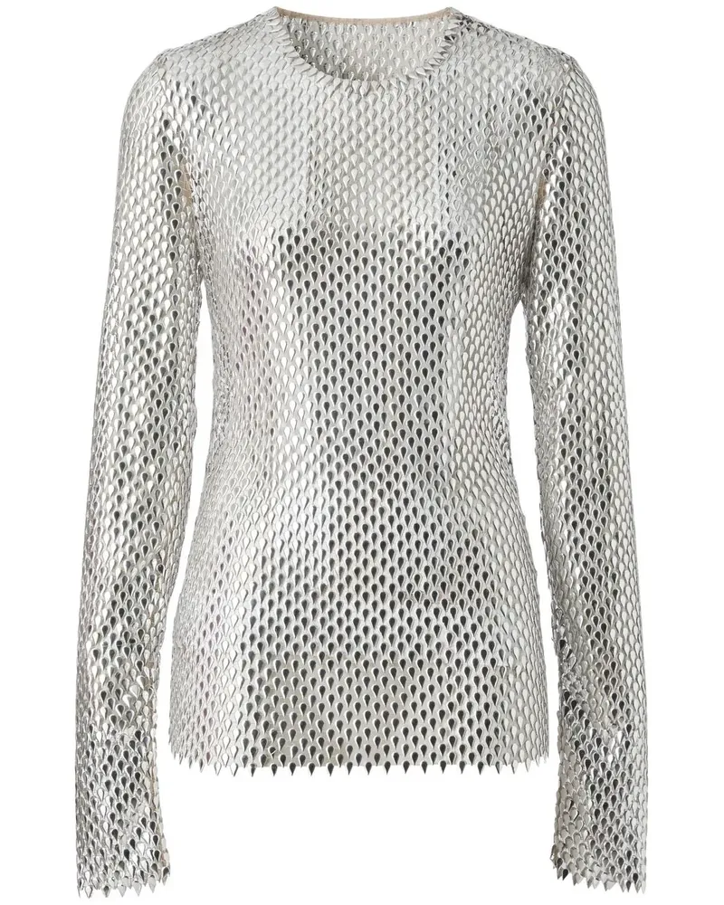 Burberry Metallic-Oberteil - Silber Silber