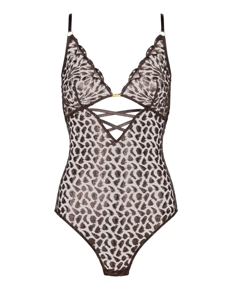 Aubade Crazy in Love Body mit Stickerei - Braun Braun