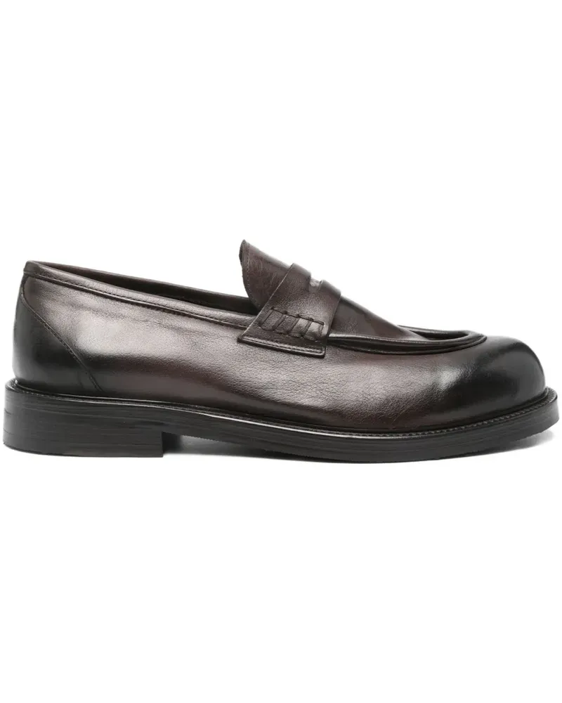 LEQARANT Klassische Penny-Loafer - Braun Braun
