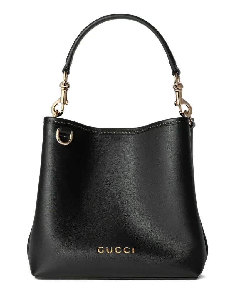 Gucci Mini GG Emblem Beuteltasche - Schwarz Schwarz