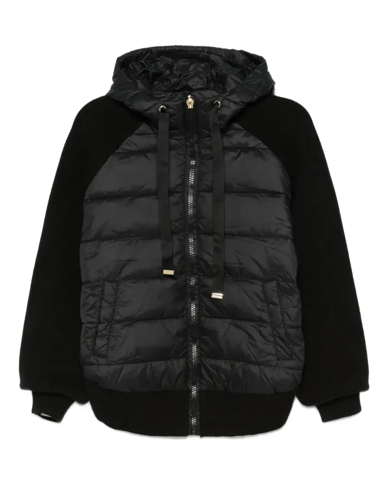 Twin-Set Gesteppte Kapuzenjacke - Schwarz Schwarz
