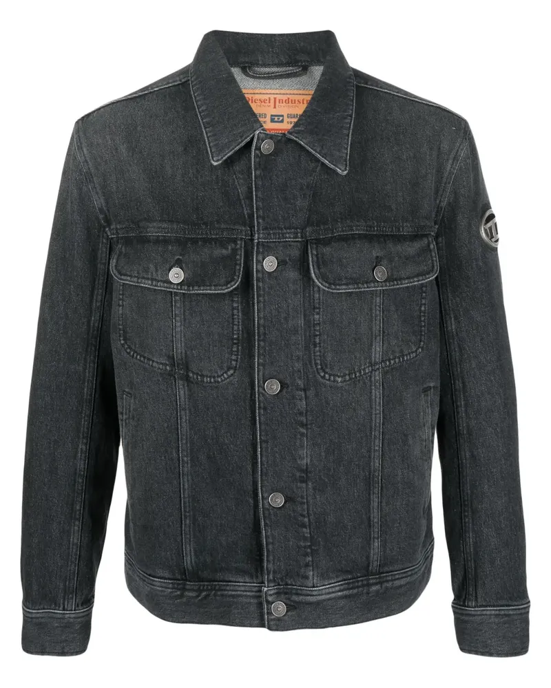 Diesel D-Barcy-Fsc Jeansjacke - Schwarz Schwarz