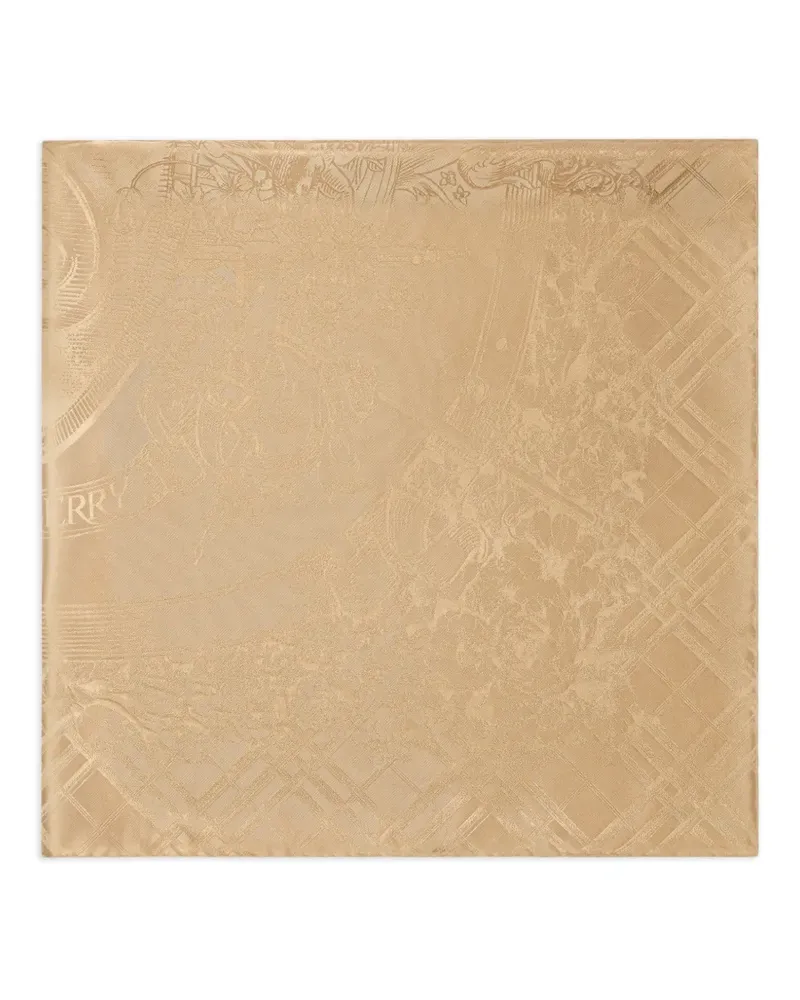 Burberry floral crest silk scarf - Nude Nude
