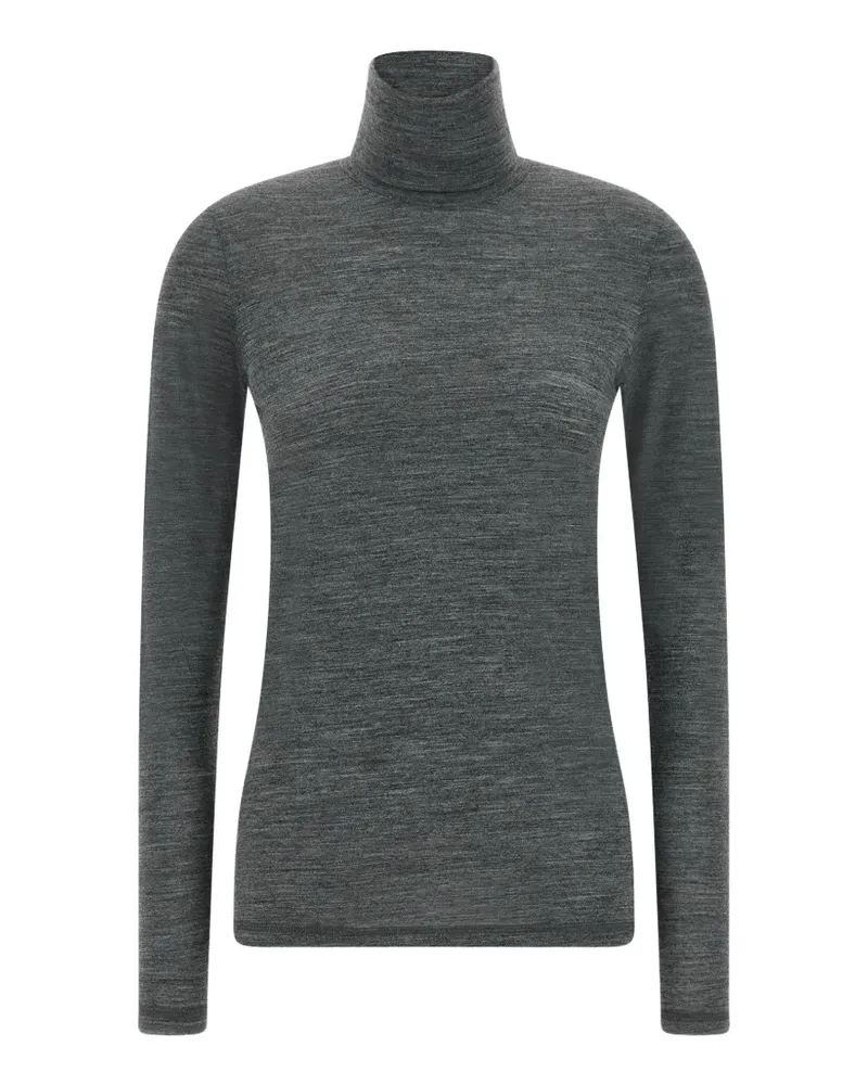 Jil Sander Langarmshirt mit Stehkragen - Grau Grau