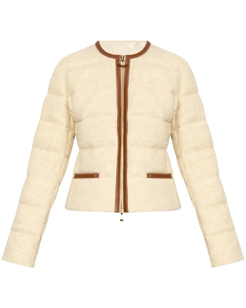 Moncler Gefütterte Jacke mit Kontrasteinsätzen - Nude Nude
