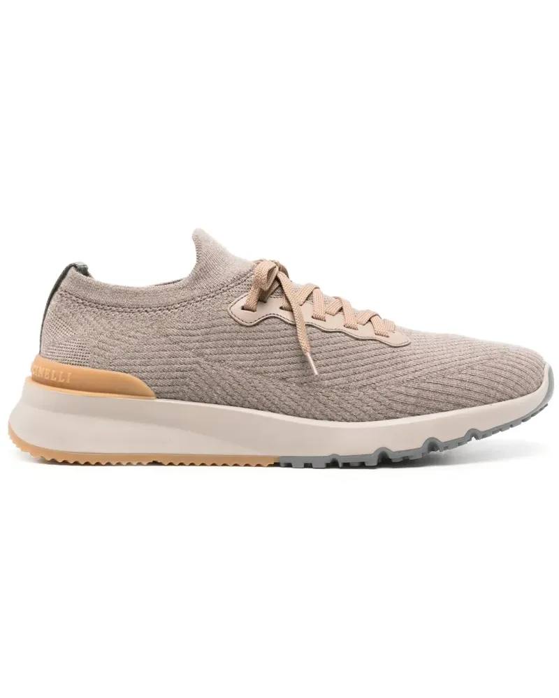 Brunello Cucinelli Sneakers mit gestricktem Obermaterial - Braun Braun