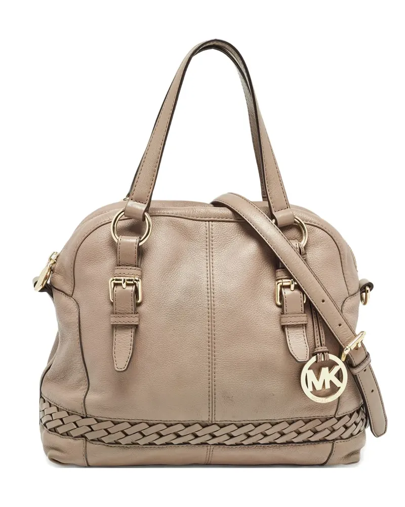 Michael Kors Geflochtene Schultertasche - Nude Nude