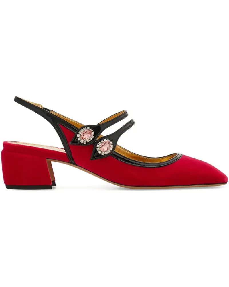 Ferragamo Mary Janes mit Kristallverzierung 40mm - Rosa Rosa