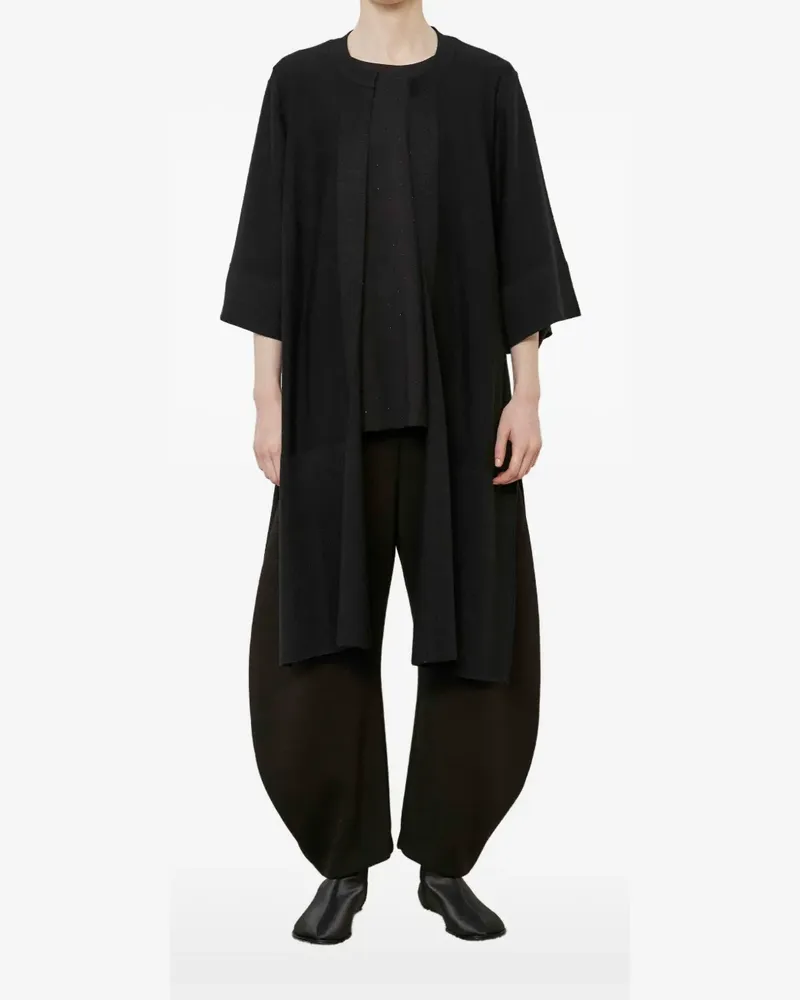 MEIMEIJ asymmetric cardigan - Schwarz Schwarz