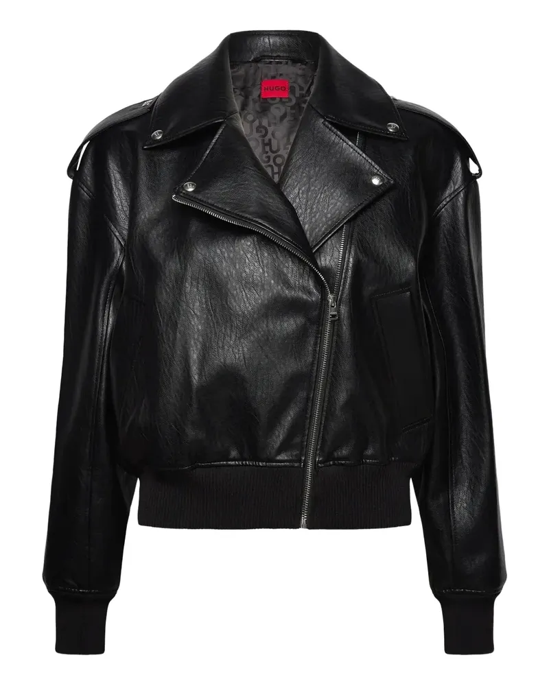 HUGO BOSS Bikerjacke mit Reißverschluss - Schwarz Schwarz