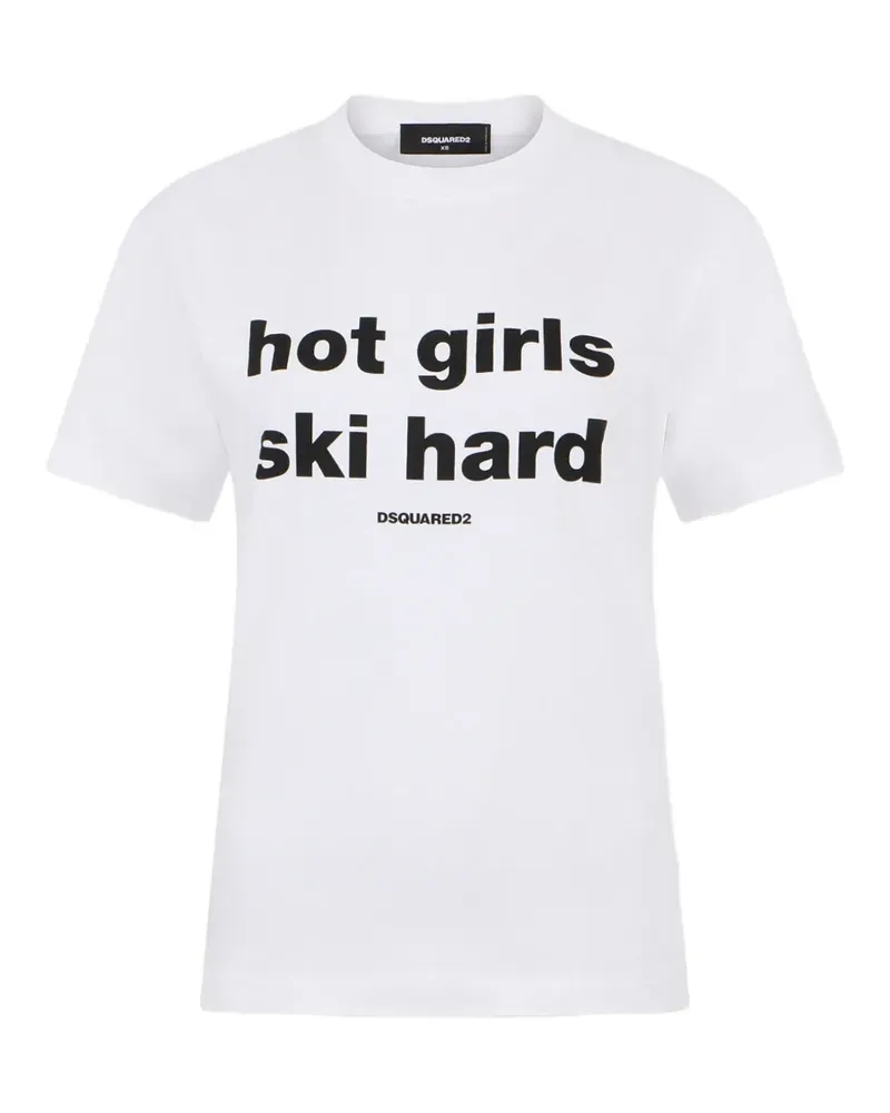 Dsquared2 T-Shirt mit Slogan-Print - Weiß Weiß