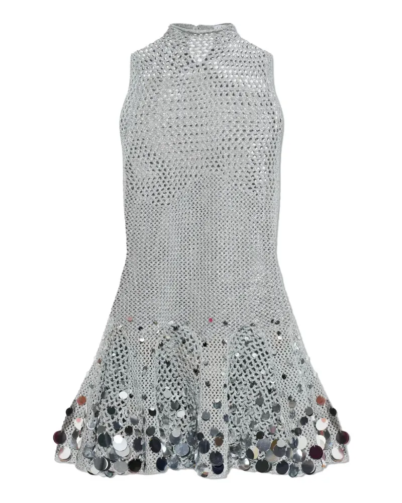 Casablanca Paris sequin-embellished high-neck dress - Silber Silber