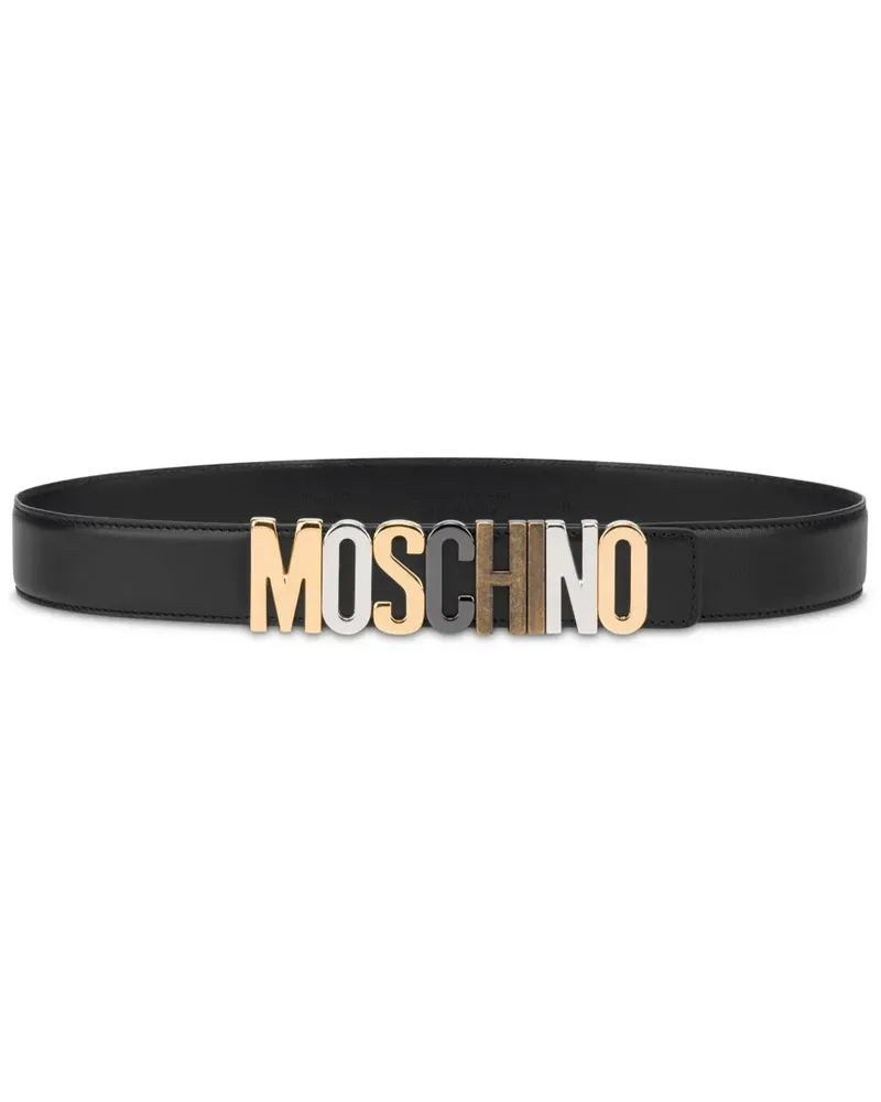 Moschino Gürtel mit Logo - Schwarz Schwarz