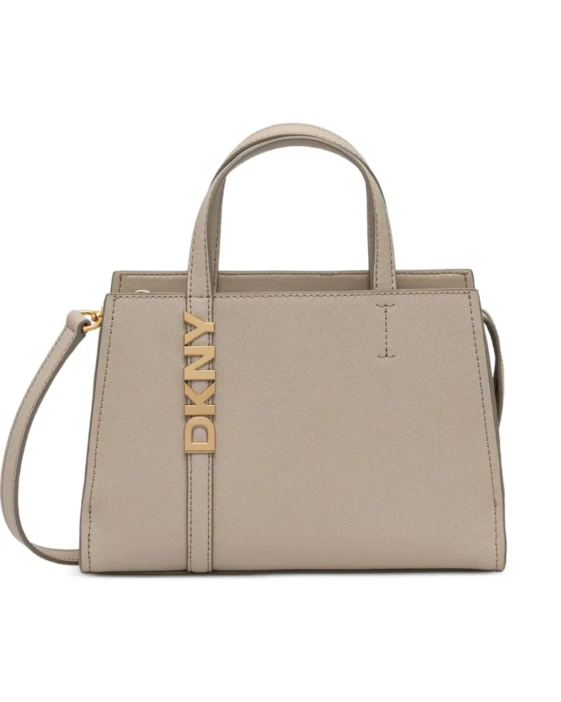 DKNY Kleine Avril Tote Bag mit Logo-Schild - Nude Nude