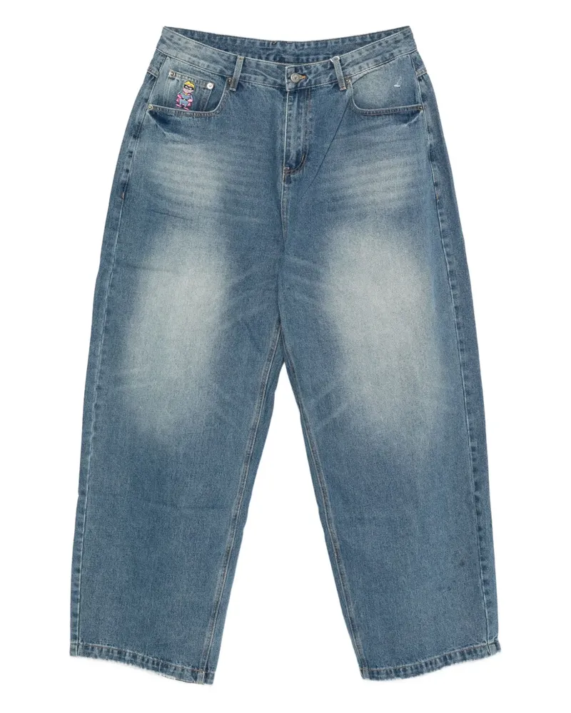 KidSuper Jeans mit Knopfverschluss - Blau Blau