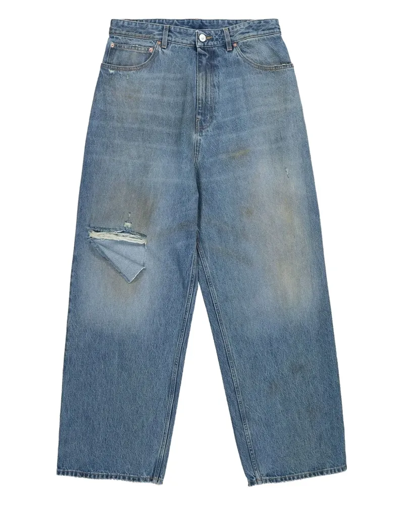 VETEMENTS distressed detail jeans - Blau Blau