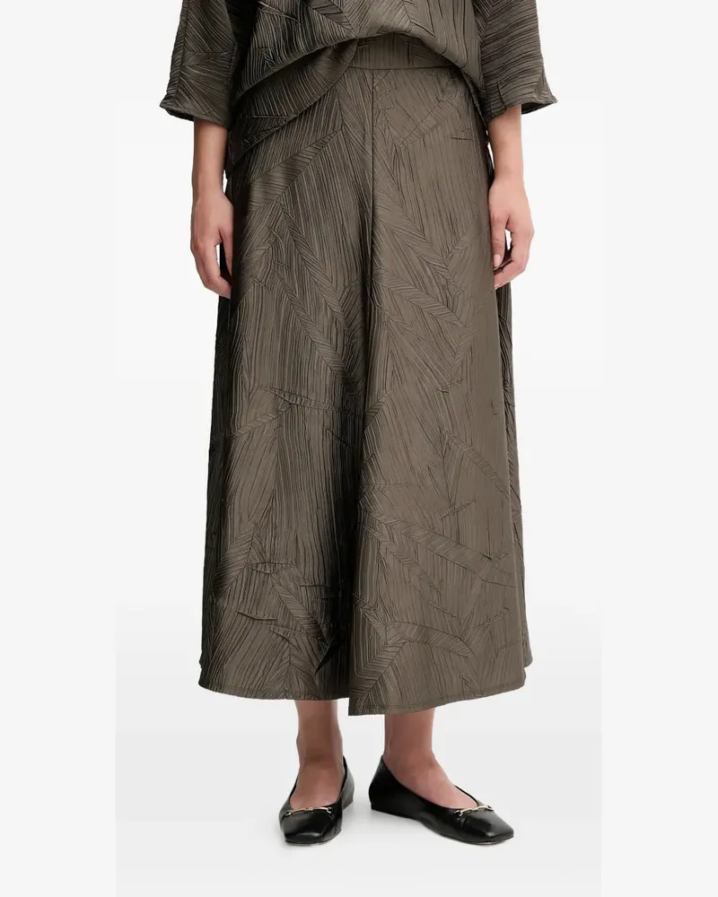 Joseph Ribkoff pleated patterned skirt - Braun Braun