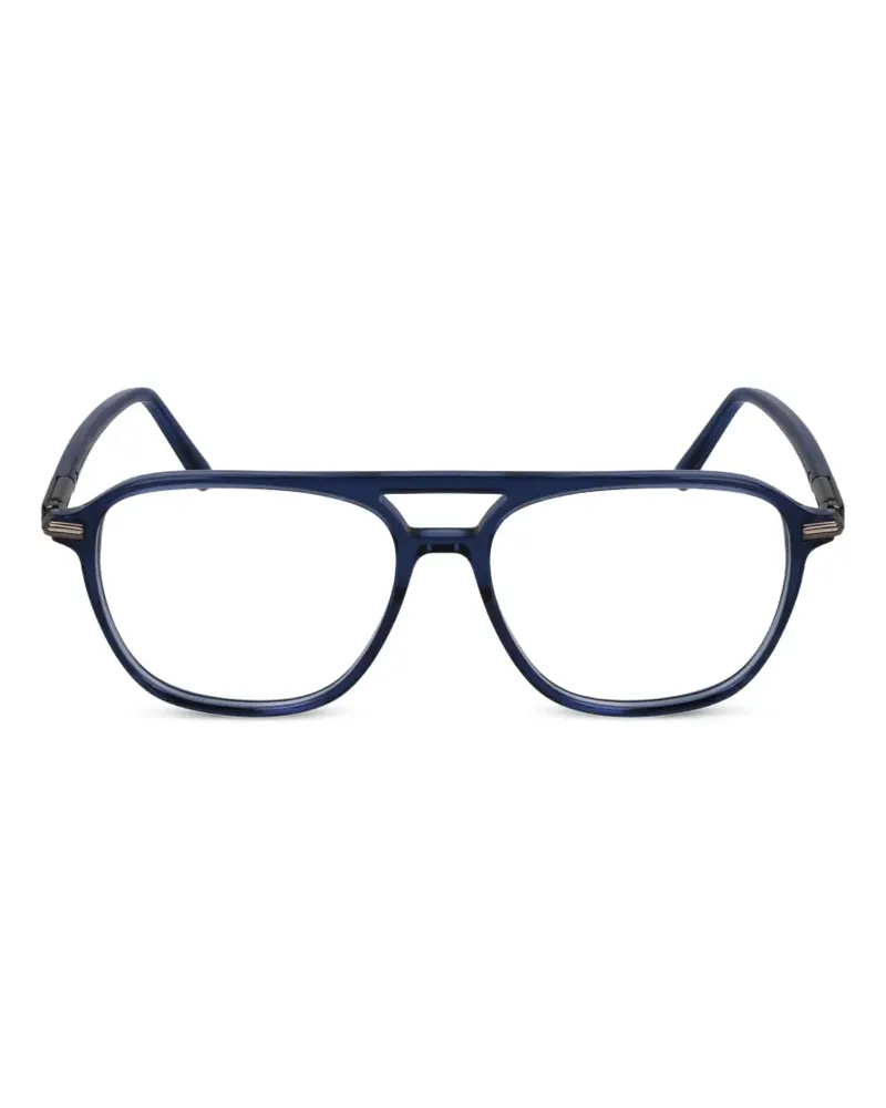 Ferragamo square full-rim glasses - Blau Blau