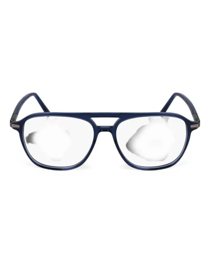 Ferragamo square full-rim glasses - Blau Blau