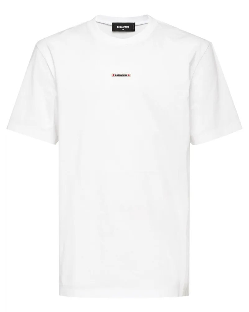 Dsquared2 T-Shirt mit Logo-Patch - Weiß Weiß