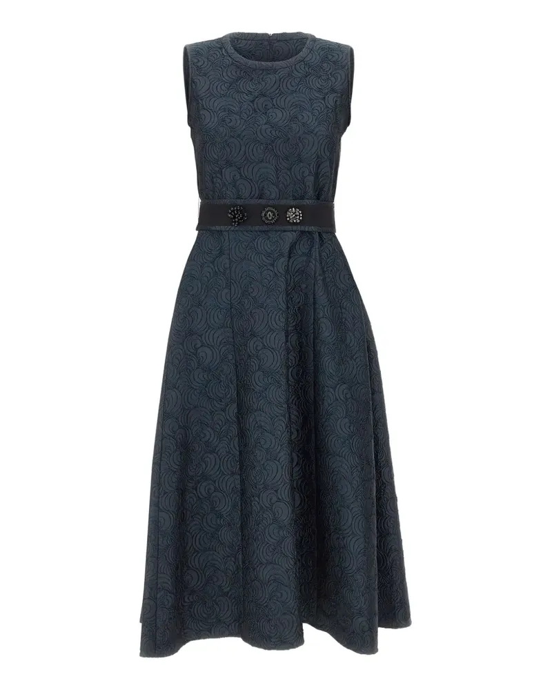Max Mara jacquard-pattern midi dress - Blau Blau