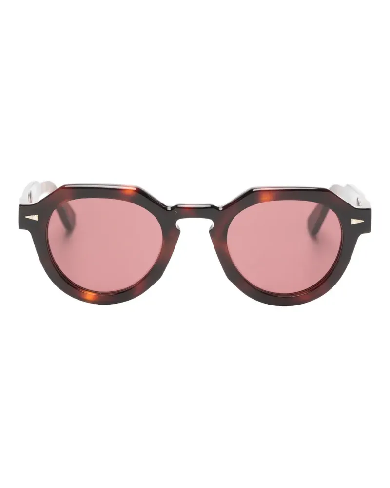 AHLEM Grenelle Sonnenbrille mit geometrischen Gestell - Braun Braun
