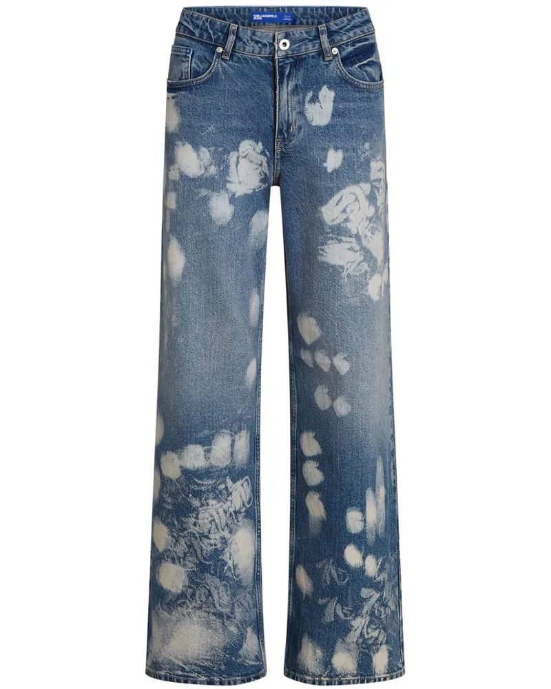 Karl Lagerfeld Jeans mit weitem Bein - Blau Blau
