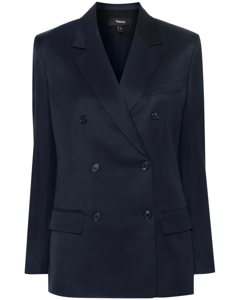 Theory Doppelreihiger Blazer Blau