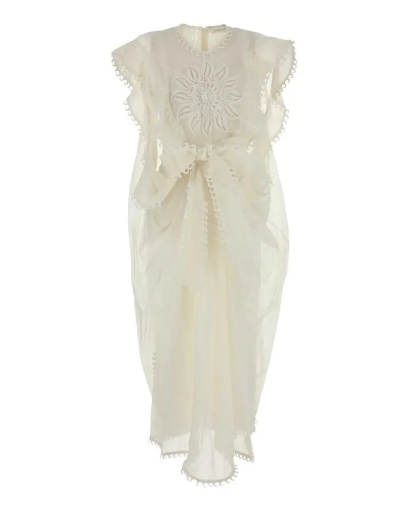 Zimmermann Balance sun-embroidered midi dress - Weiß Weiß