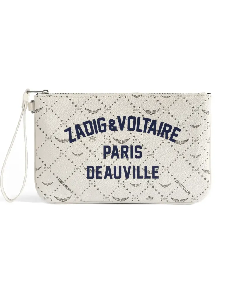 Zadig & Voltaire Resort Deauville logo-print pouch - Nude Nude