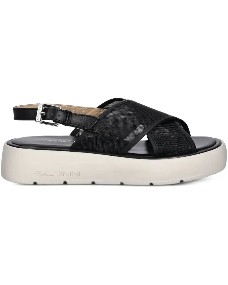 Baldinini Sandalen mit überkreuzten Riemen - Schwarz Schwarz