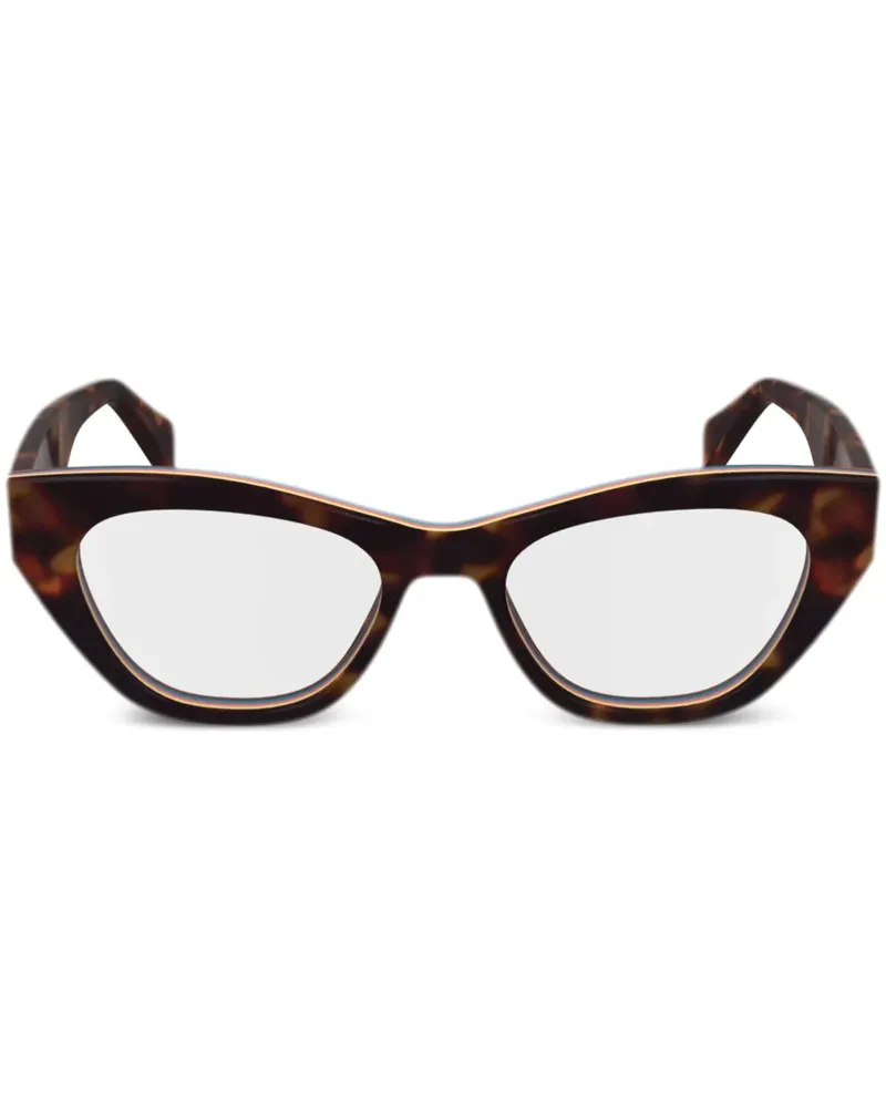 Paul Smith Brille mit geometrischem Gestell - Braun Braun